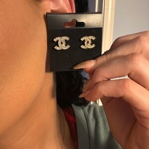 Gold and Silver Stud Earrings